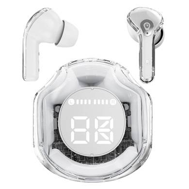 AUDIFONO BLUETOOTH TWS V5.3 - MODELO MOON, EARBUDS, IN-EAR, LED DIGITAL, CONTROL TÁCTIL, UNIVERSAL, BLANCO, 6005842 AUDIFONO BLUETOOTH TWS V5.3 - MODELO MOON, EARBUDS, IN-EAR, LED DIGITAL, CONTROL TÁCTIL, UNIVERSAL, BLANCO, 6005842